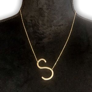 Gold Initial Pendant Necklace Letters A-Z